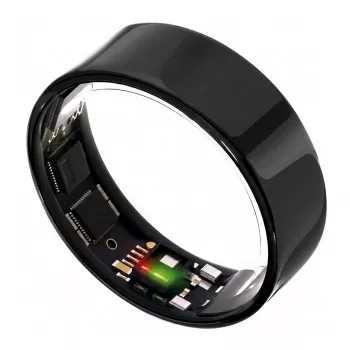 ULTRAHUMAN Ring Air – Smart Ring für Damen und Herren – Schlaf- und Fitness-Tracking Wearable – Herzfrequenz – Smart Ring Aster Black Größe 10
