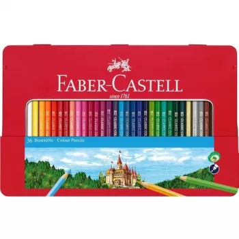 Faber-Castell Polychromos Künstler-Buntstifte - 12 sortierte Farben in Metalldose