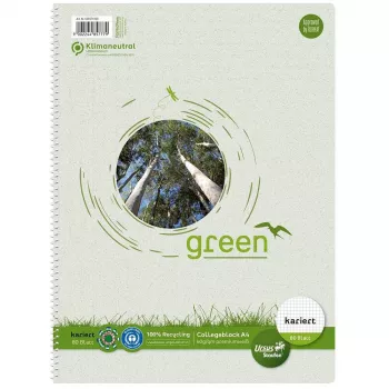Staufen Ursus College Block DIN A4 60 g/m² 80 Blatt kariert (Lineatur 28) 4-fach gelocht