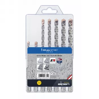 Alpen SDS-plus F4 MB7 7-teiliger Bohrer-Set 5-10x110-160mm