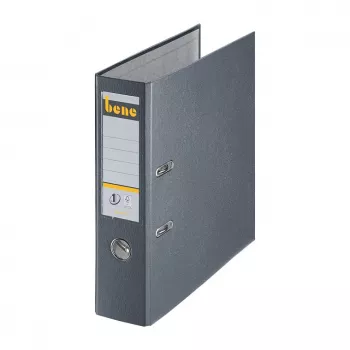 Bene Hebelaktenordner A4 80mm Schiefergrau PP-Kunststoff