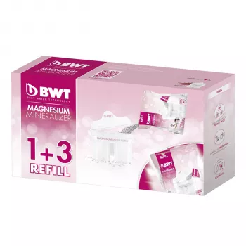 BWT 814544 Longlife Refill 1+3 Wasserfilterkrug Pink/Weiß