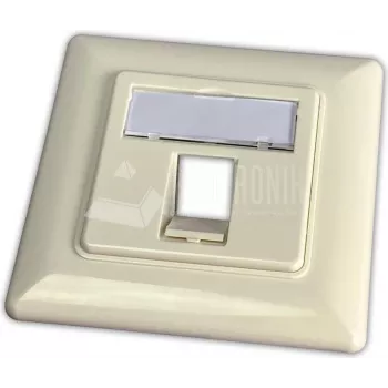 Wirewin Keystone Unterputz-Einbaudose für 1 Modul, kompatibel mit Schalterprogrammen, RAL9010 Reinweiß (WKS OUTLET 1)