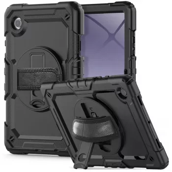 Tech-Protect Solid360 Case für Samsung Galaxy Tab A9+/A11+ PLUS 11.0 X210/X215/X216/X230/X235/X236, Schwarz