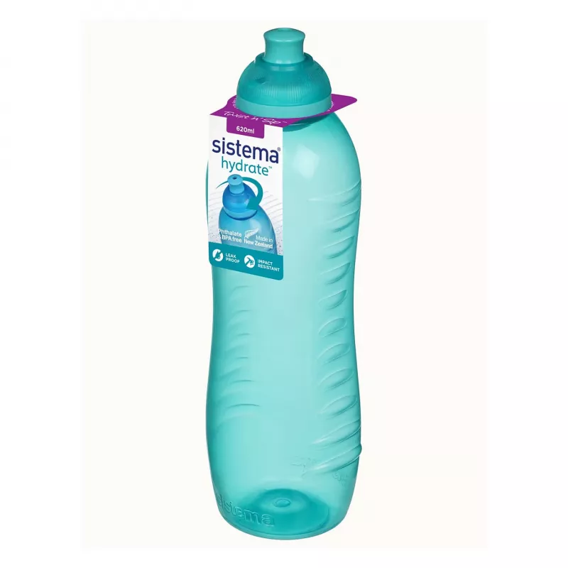 Sistema Plastics Twist 'n' Sip Squeeze Water Bottle 620ml