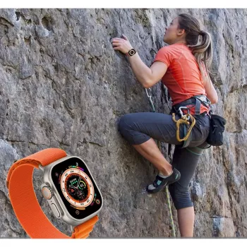 Tech-Protect Nylon Pro Sport Loop für Apple Watch 4 / 5 / 6 / 7 / 8 / SE / Ultra (42 / 44 / 45 / 49mm) Orange