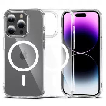Tech-Proteckt Flexair Hybrid MagSafe Case für Apple iPhone 15 Pro Max, Transparent