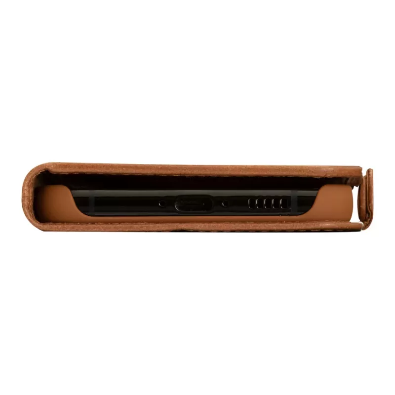 dbramante1928 Copenhagen Flip Case für Samsung Galaxy A54 - Vollnarbenleder - Hellbraun
