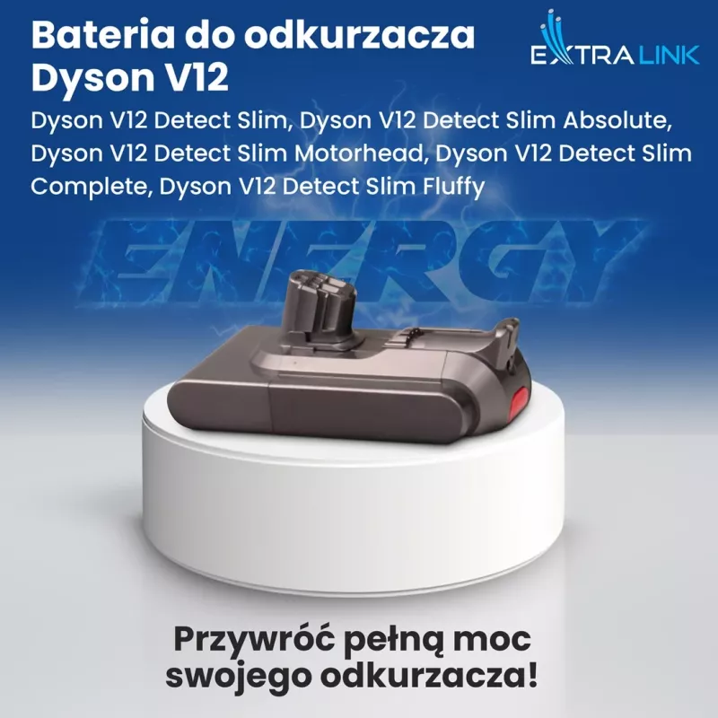 Extralink Ersatzakku für Dyson V12 25,2V 2500mAh + Filter
