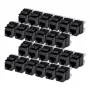StarTech.com Cat6 Keystone Jack 24er-Pack RJ45 Ethernet Keystone Stecker UTP Cat6 Wandanschluss 180 Grad 110 Punch Down Schwarz