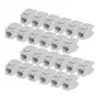 StarTech.com Cat6 Keystone Jack 24er-Pack, RJ45 Ethernet Keystone Kuppler, UTP Cat6 Wanddose, 180 Grad 110 Punch Down, Weiß