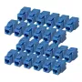 StarTech.com Cat6 Keystone Jack 24er-Pack, RJ45 Ethernet Keystone Kuppler, UTP Cat6 Wandplatteneinsatz, 180 Grad, werkzeuglos, blau