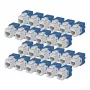 StarTech.com Cat6 Keystone Jack 24er-Pack 180-Grad werkzeugloser RJ45 Ethernet Keystone Kuppler, UTP, Weiß