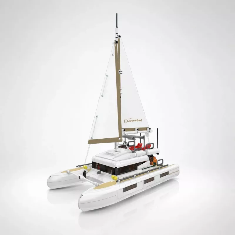 Mould King Katamaran Segelboot 10217 Bausteine-Set (890 Teile)