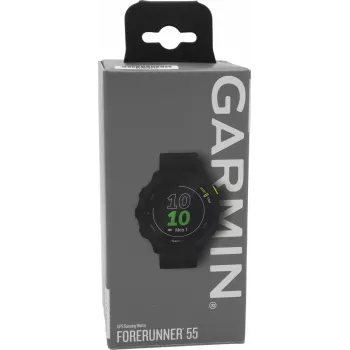 Garmin Forerunner 55 Smartwatch mit Silikonarmband, 1,04 inch Display, Schwarz