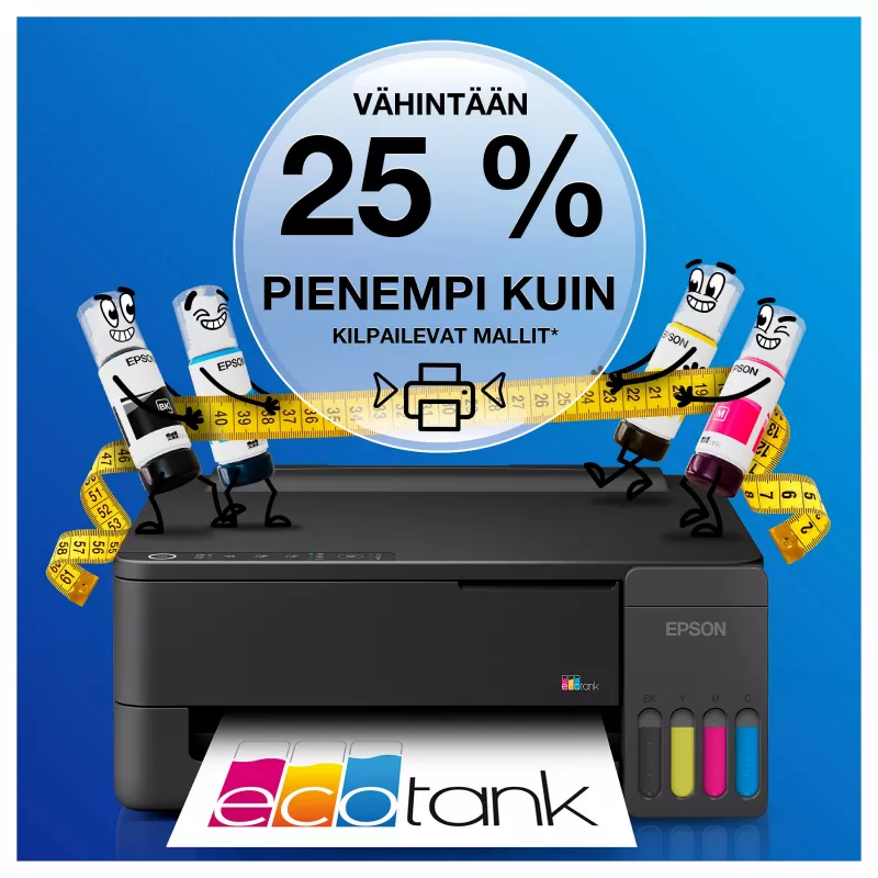 Epson EcoTank ET-1910 Multifunktions-Tintenstrahldrucker - Farbe - Drucken, Scannen, Kopieren - A4, Legal - Bis zu 11 Seiten/Min. Druck - 100-Blatt-Zufuhr - Wi-Fi