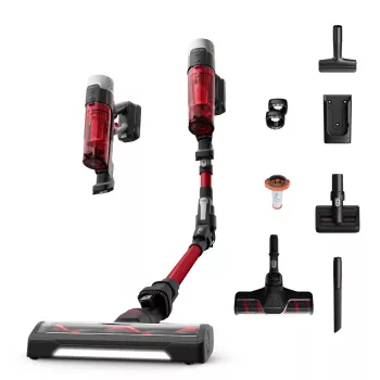 ROWENTA X-Force Flex 9.60 Complete RH2099 Akku-Staubsauger, Schwarz/Rot