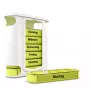 Weinberger Weekly Pill Box - 7-Day Pill Organizer, Weiß/Transparent
