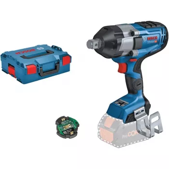 BOSCH Professional BITURBO GDS 18V-1050 HC Akku-Schlagschrauber, 3/4 inch Vierkantantrieb, 18 V, Solo (Blau/Schwarz, Bluetooth, L-BOXX)