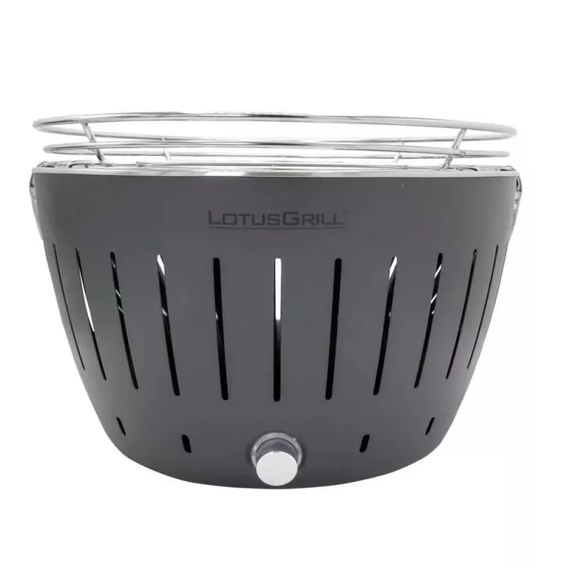 LotusGrill G340 Tischgrill Holzkohle 32 cm Anthrazit mit USB