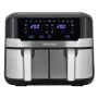 HEINRICH'S HFR 8214 Doppel-Heißluftfritteuse 2 x 4,5 L = 9,0 L 1300-2400 W Schwarz-Silber
