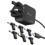 J5CREATE 67W GaN PD USB-C Mini-Ladegerät mit UK-Stecker und 6 DC-Anschlüssen