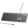 UNITEK SlimTap Kabelgebundene Büro-Tastatur, USB-A, Grau