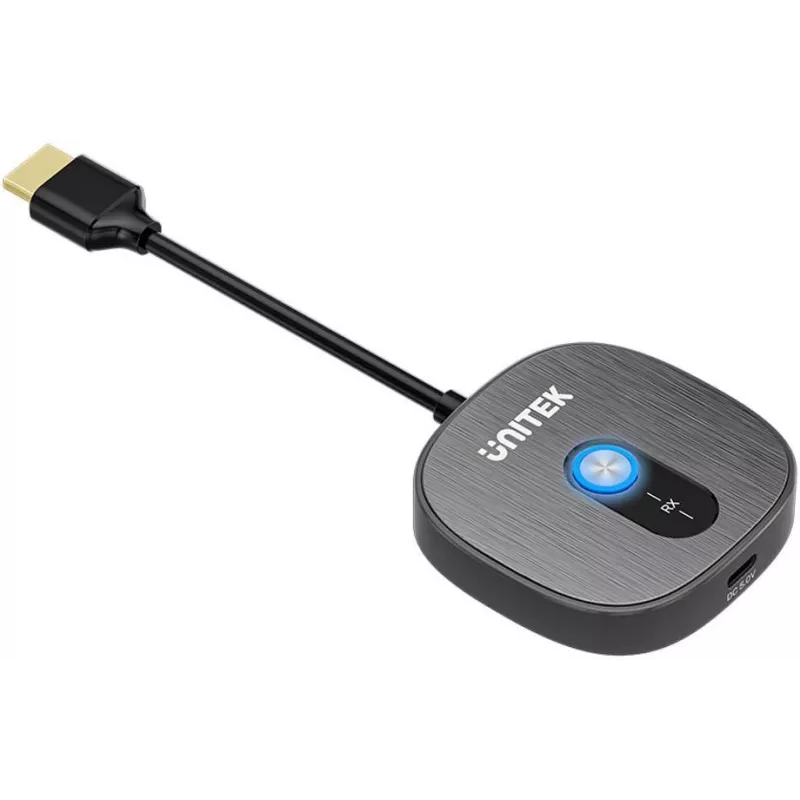 Unitek Zusätzlicher Wireless HDMI-Empfänger für V1711A-Sender, Schwarz