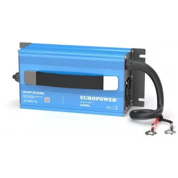 EUROPOWER CH-LFP/24/25 LiFePO4 Batterieladegerät 29,2V 25A M8 Ringkabelschuhe