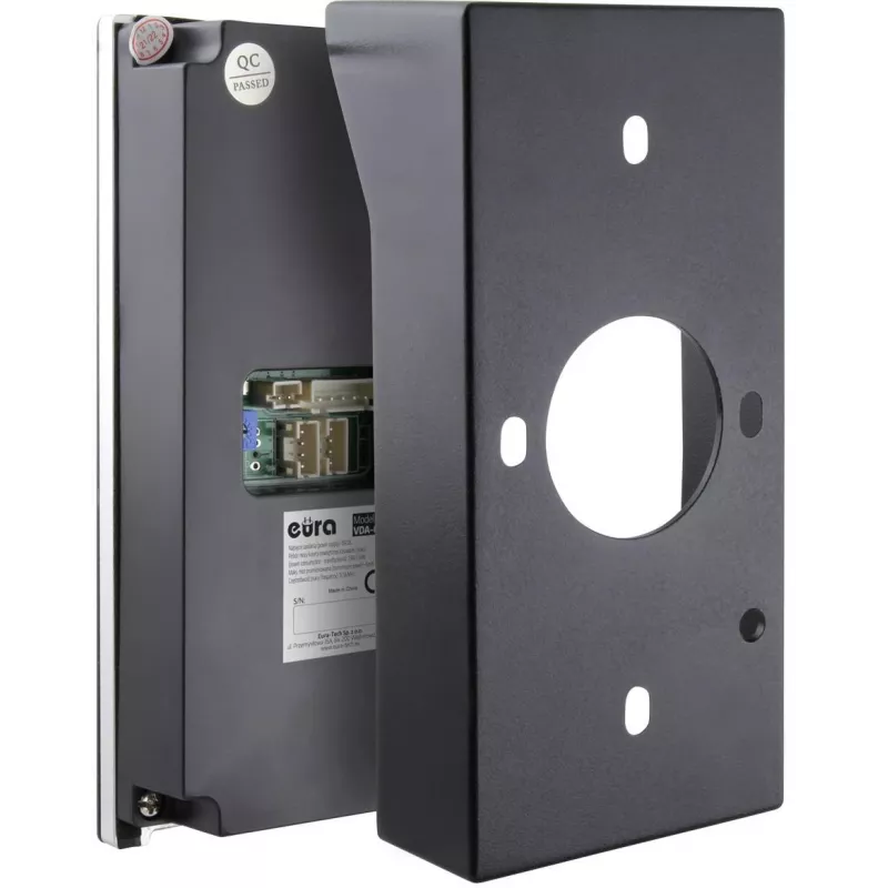 Eura VDP-80C5 Zweifamilien-Video-Türsprechanlage, Schwarz, 2x 7 inch LCD, FHD, 2 Eingänge, 1080p Kamera, RFID-Leser, Aufputzmontage