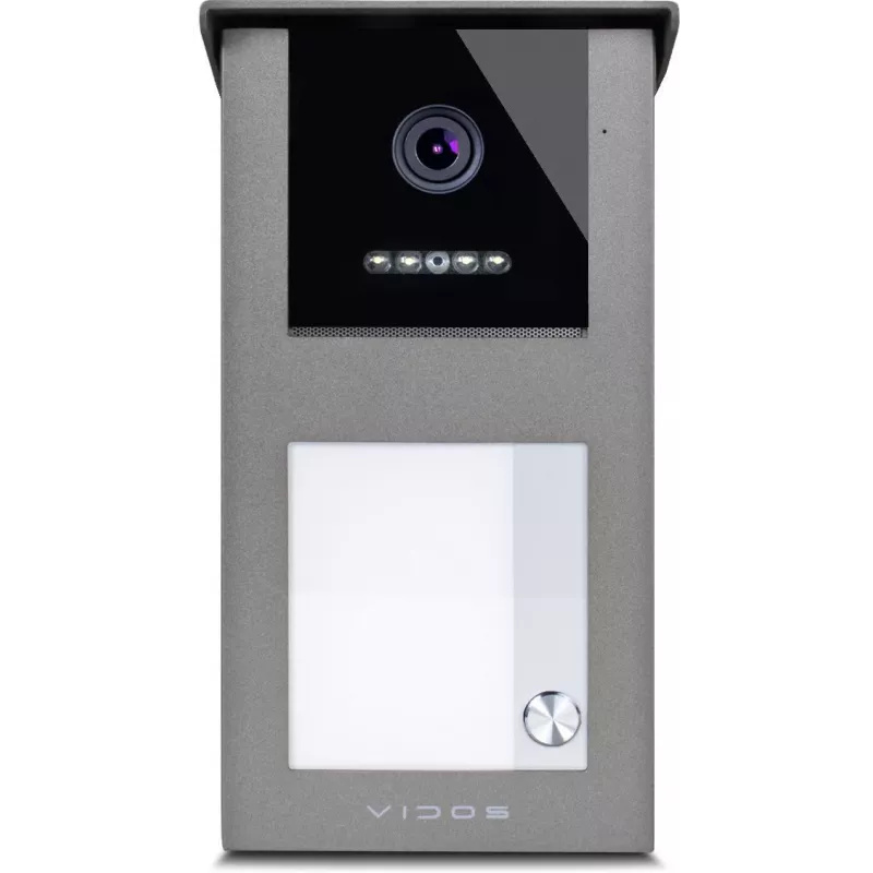 VIDOS IPX S101-1 Außenpanel mit RFID-Leser, 2MP-Kamera, PoE, Schwarz