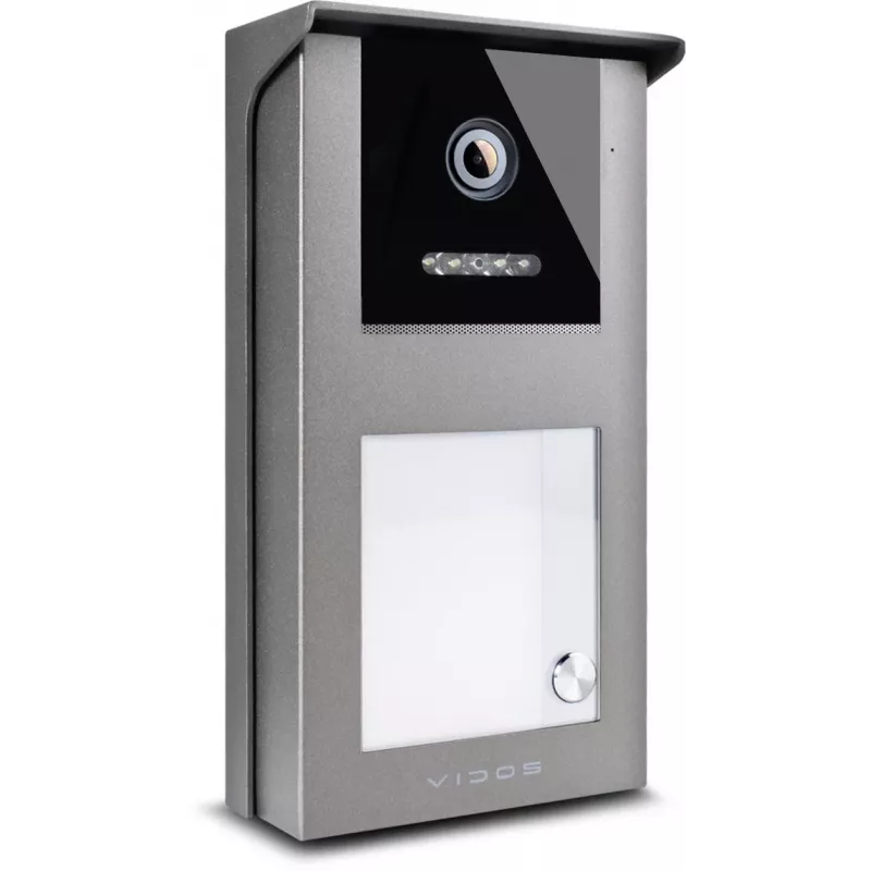 VIDOS IPX S101-1 Außenpanel mit RFID-Leser, 2MP-Kamera, PoE, Schwarz