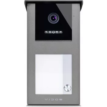 VIDOS IPX S101-1 Außenpanel mit RFID-Leser, 2MP-Kamera, PoE, Schwarz