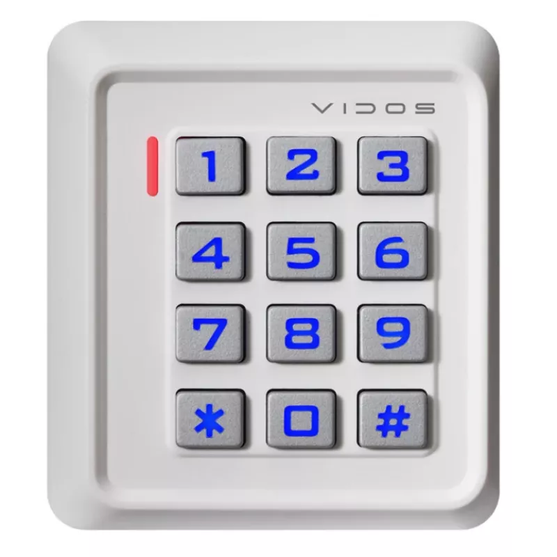 VIDOS ZS40W PIN-Code- und RFID-Näherungskarten-Zutrittskontrollleser, IP68, Zinklegierung, 2000 Benutzer