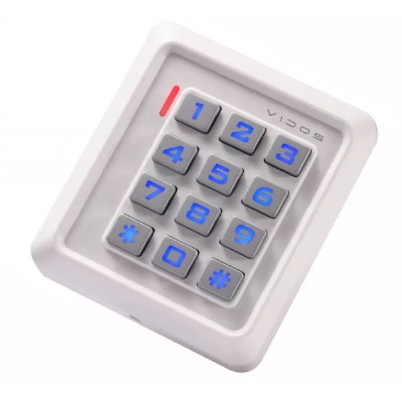 VIDOS ZS40W PIN-Code- und RFID-Näherungskarten-Zutrittskontrollleser, IP68, Zinklegierung, 2000 Benutzer