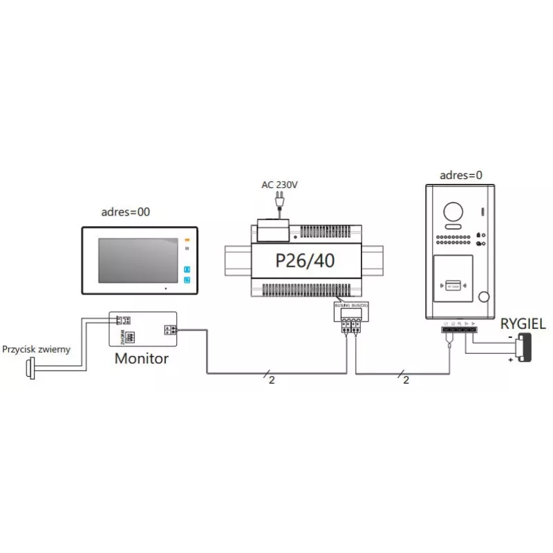 VIDOS DUO S1101A Türstation - 1 Ruftaste, Silber, Aufputzmontage, 2-Draht, IP65
