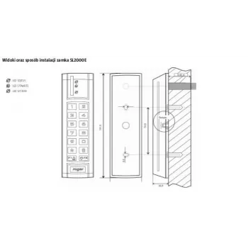 ROGER SL2000E Kombinationsschloss Standalone Zugangskontroll-Tastatur, 2000 Benutzer, IP65, Schwarz