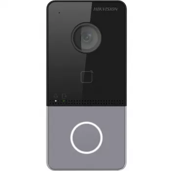 Hikvision DS-KV6113-PE1(C) Video-Türstation mit 2 MP Kamera, PoE, Mifare-Kartenleser, IP65, IK08, Schwarz
