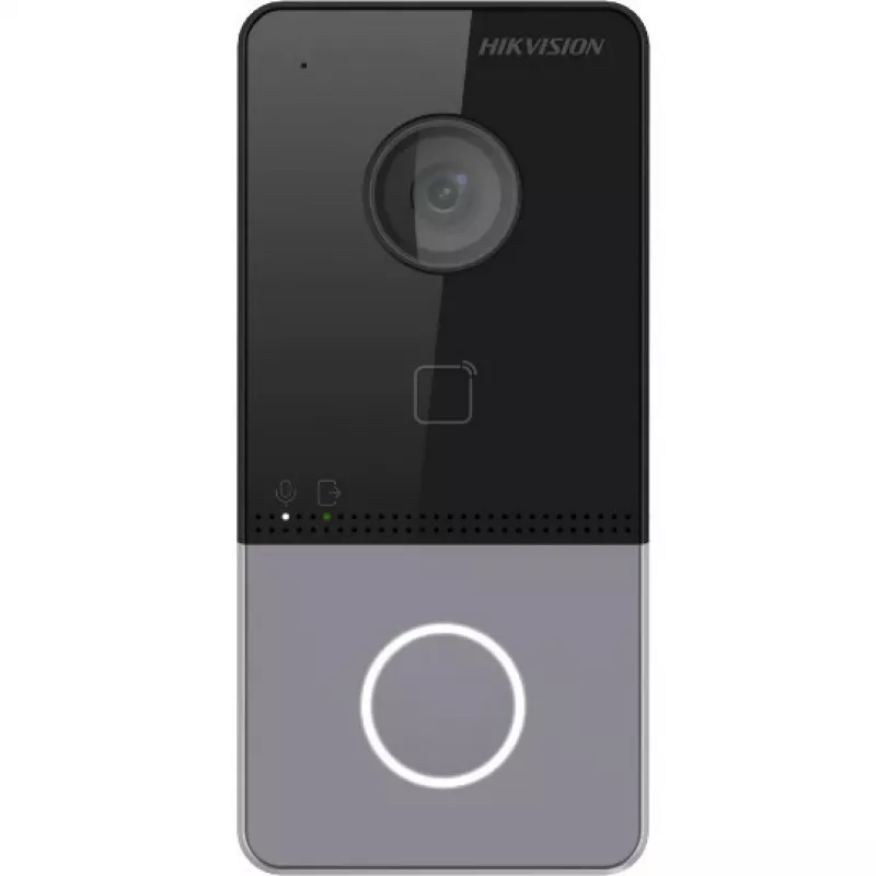 Hikvision DS-KV6113-PE1(C) Video-Türstation mit 2 MP Kamera, PoE, Mifare-Kartenleser, IP65, IK08, Schwarz