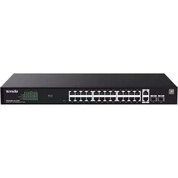Tenda TEG2228P-24-410W Managed PoE+ Switch 26x Gigabit Ethernet + 2x SFP, 410W