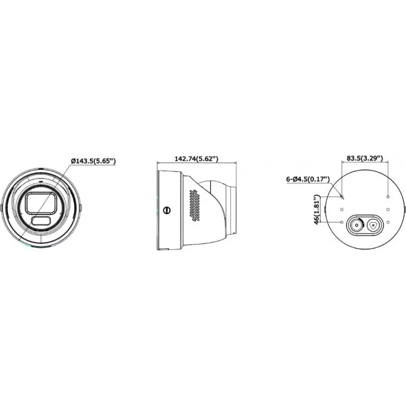 Hikvision DS-2CD2H123G2-LIZS2UY/SL(2.8-12mm)/O-STD 2MP AcuSense Turret IP Kamera mit Blitzlicht und Audio-Warnung