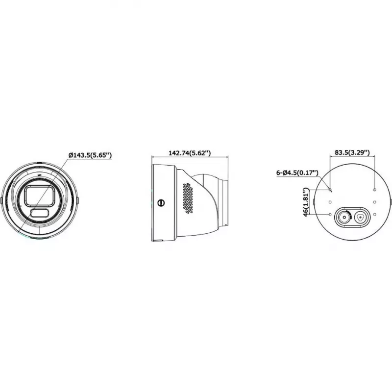 Hikvision DS-2CD2H123G2-LIZS2UY/SL(2.8-12mm)/O-STD 2MP AcuSense Turret IP Kamera mit Blitzlicht und Audio-Warnung