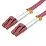ROLINE LC-LC Multimode OM3 Patchkabel, Duplex, LSZH, Aqua, 1 m