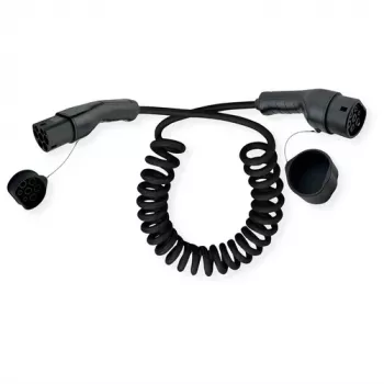 ROLINE EV Charging Cable Coiled Type 2 3-Phase 16A 11kW 7.5m