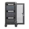 Manhattan 181471 Mobile Device Management Cart, Schwarz, 32 Geräte, 32 AC-Steckdosen, 3680W