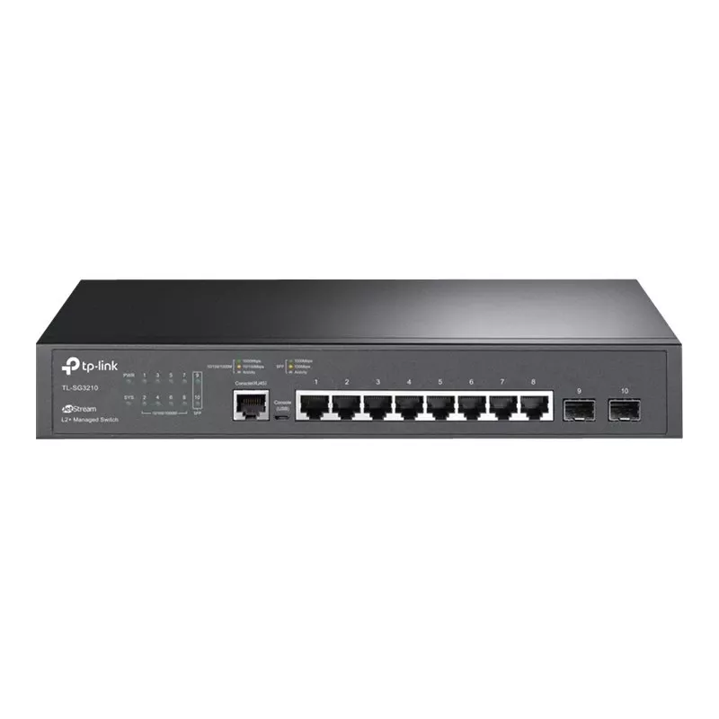 TP-Link LiteWave SG3210 L2 Managed Switch mit 8 Gigabit-Ports und 2 SFP-Steckplätzen