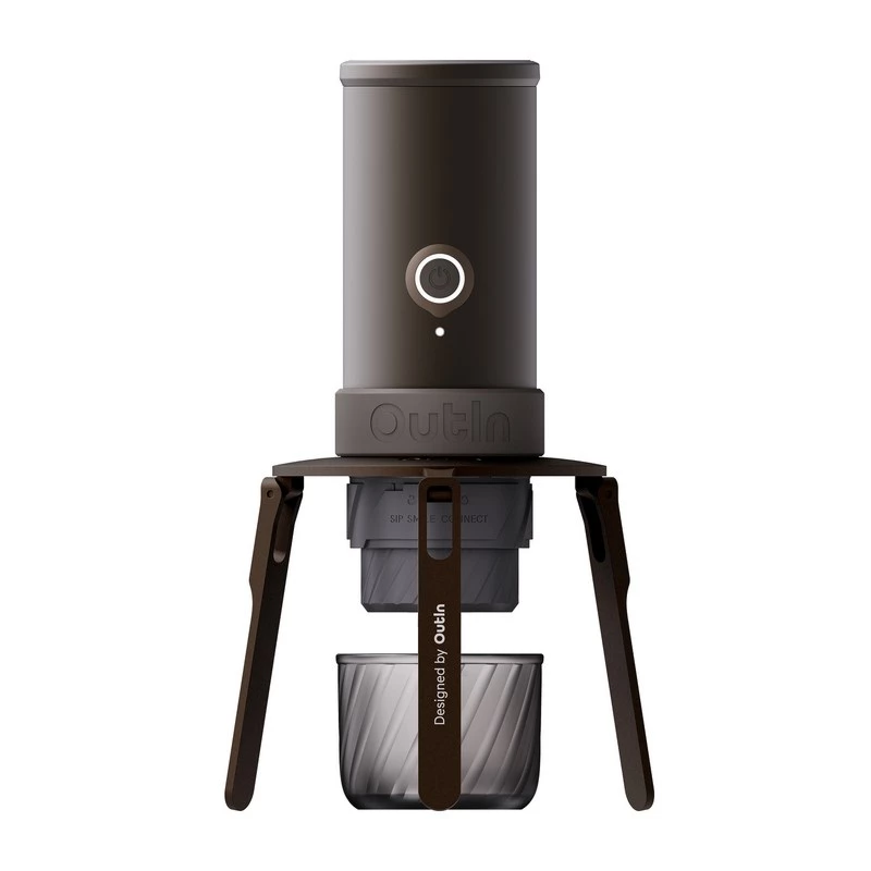 OutIn Klappbarer Kaffeeständer für Nano tragbare Espressomaschine - Schwarz