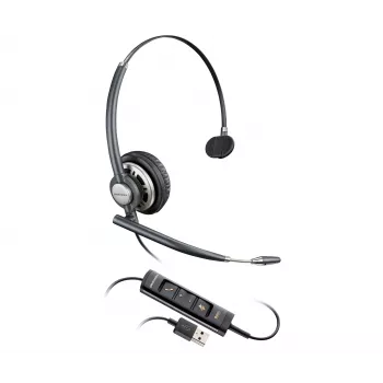 Poly EncorePro HW715 Verkabeltes On-Ear-Headset mit Geräuschunterdrückendem Mikrofon