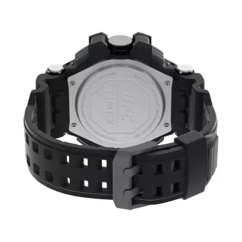 TIMEX Herren-Digitaluhr TW5M51800 53mm Resin-Gehäuse Schwarzes Resin-Band Graues Zifferblatt INDIGLO Nachtlicht 100m Wasserdichtigkeit