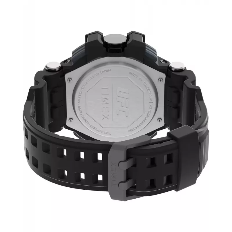 TIMEX Herren-Digitaluhr TW5M51800 53mm Resin-Gehäuse Schwarzes Resin-Band Graues Zifferblatt INDIGLO Nachtlicht 100m Wasserdichtigkeit